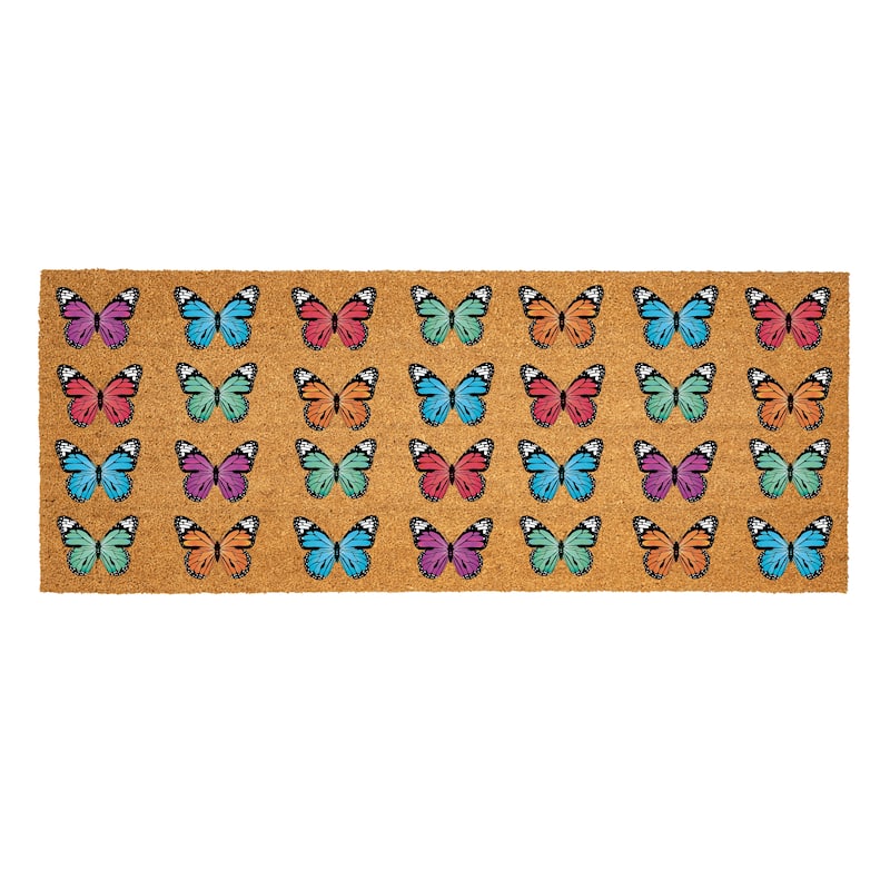 Butterfly Family Coir Mat 60"x24" - 60" x 24"