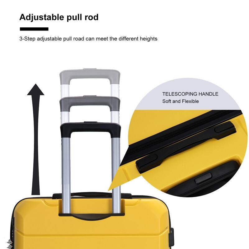 3PCS Suitcase Luggage Sets with TSA Lock and Spinner Wheels(20"/24"/28")