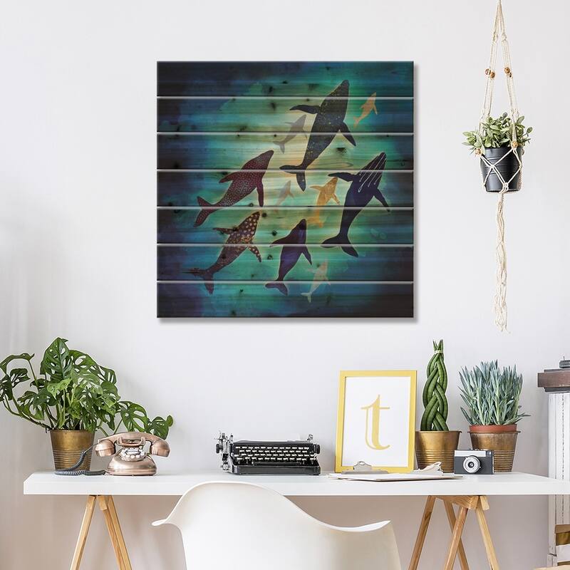 Light Above Print On Wood by SpaceFrog Designs - Multi-Color