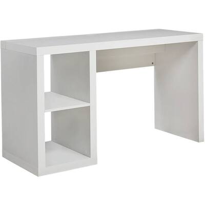 Cube Storage Office Desk, White