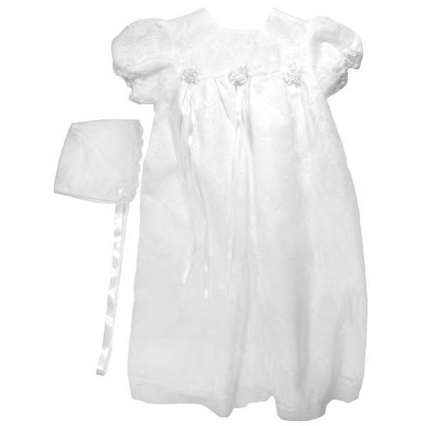 satin christening dress