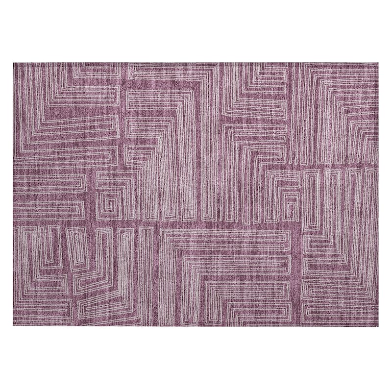 Machine Washable Indoor/ Outdoor Contemporary Stack Chantille Rug