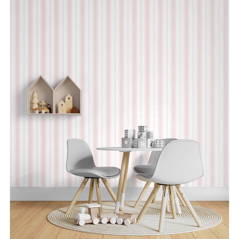 Seabrook Designs Chic Stripe Unpasted Wallpaper