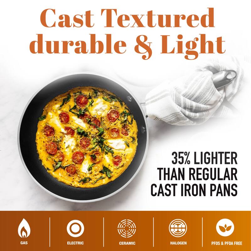 Gotham Steel Copper Cast Textured 5.5" and 9.5" Fry Pan Set