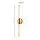 preview thumbnail 94 of 119, 1-Light Black/ Gold/ Nickel Modern Long Linear Strip Wall Sconce Dimmable LED Bathroom Vanity Light
