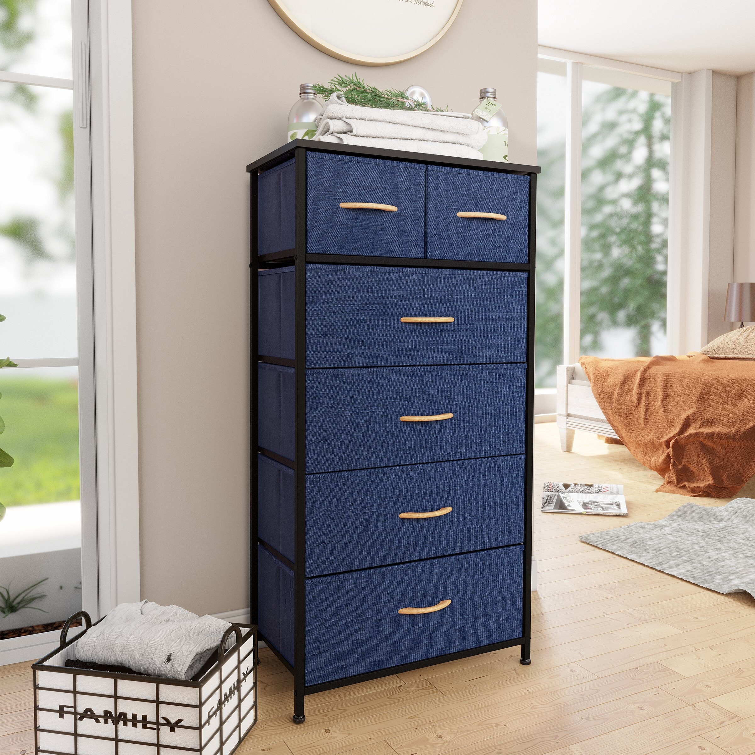 Vertical 6 store drawer dresser