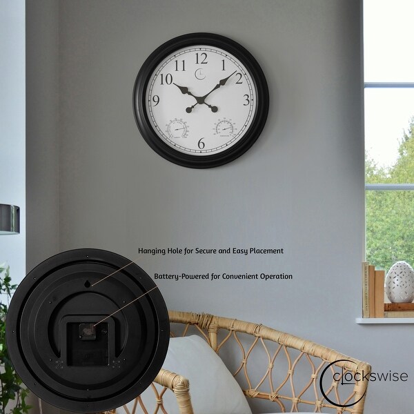 outdoor clock weather station