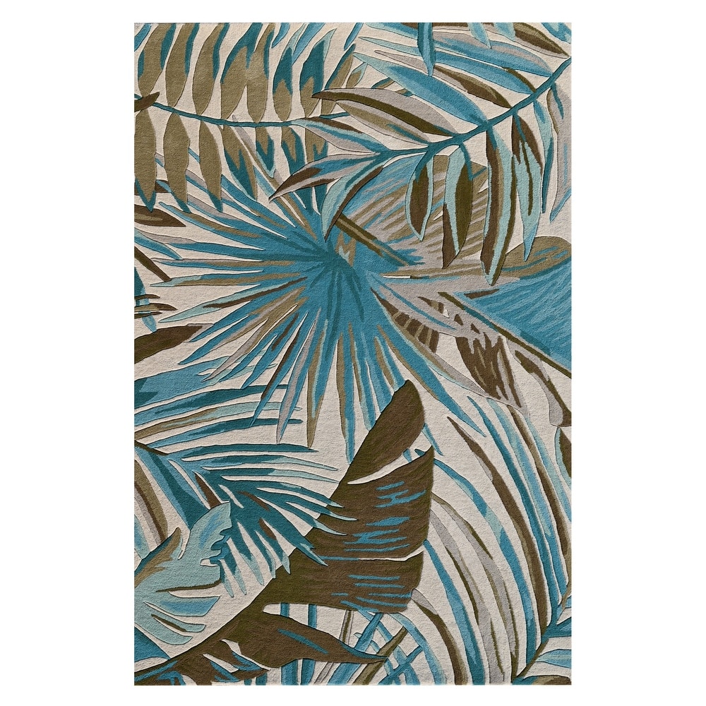 Domani Saunt Hand Tufted Wool Ocean Palms Area Rug