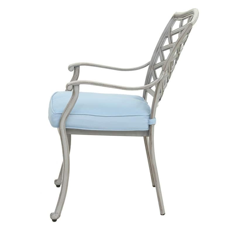 Deer Lake Aluminum Arm Chairs with Cast Slate Sunbrella Cushions (Set of 2) by Havenside Home