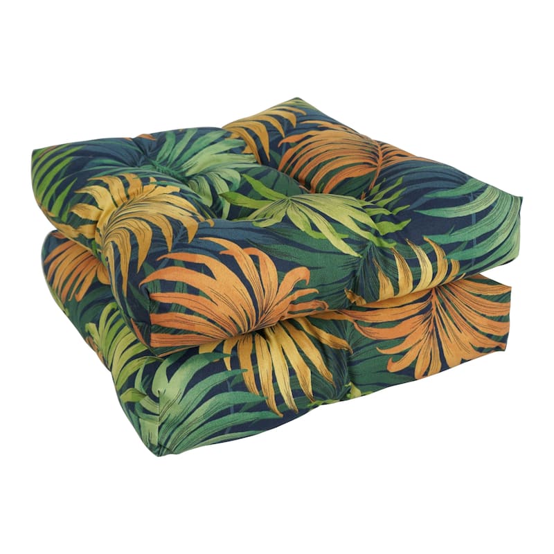 19-inch Square Indoor/Outdoor Chair Cushions (Set of 2) - 19" x 19" - Laperta Monsoon