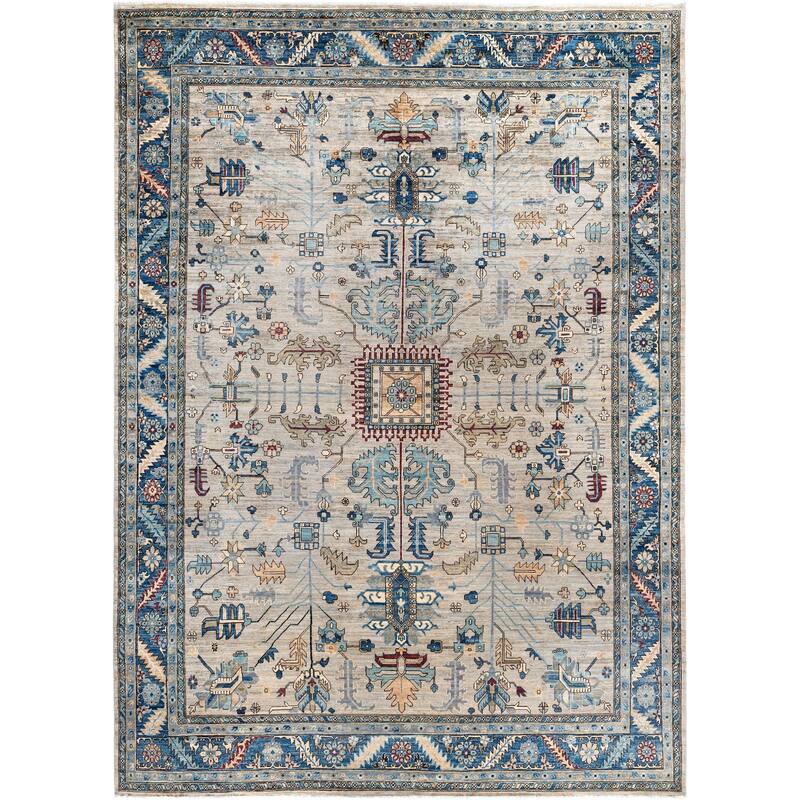 Serapi One-of-a-Kind Hand-Knotted Area Rug - Gray - 10' 0" x 13' 10"