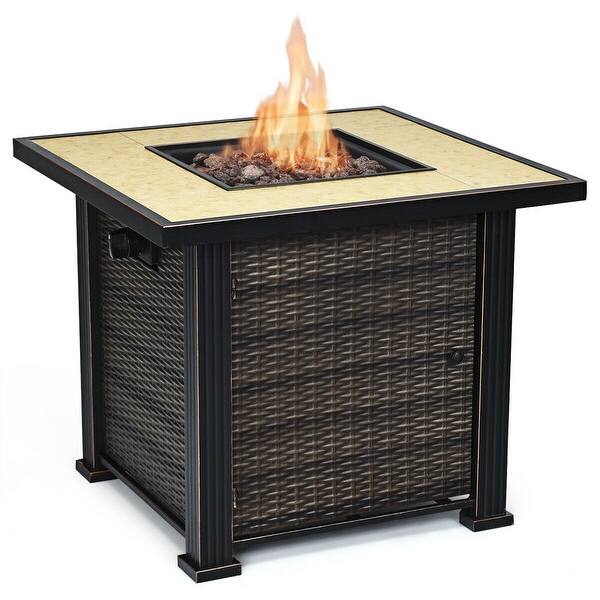 Shop Costway 30 Square Propane Gas Fire Pit 50000 Btus Heater
