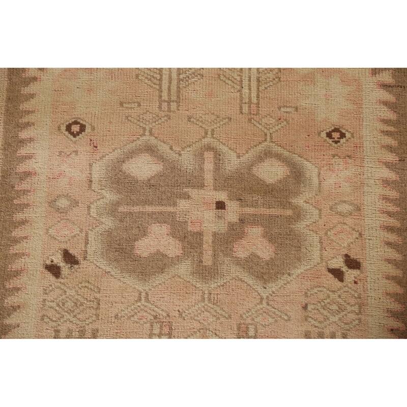 Ardebil Persian Antique Runner Rug Hand-Knotted Wool Carpet - 3'6" x 9'11"