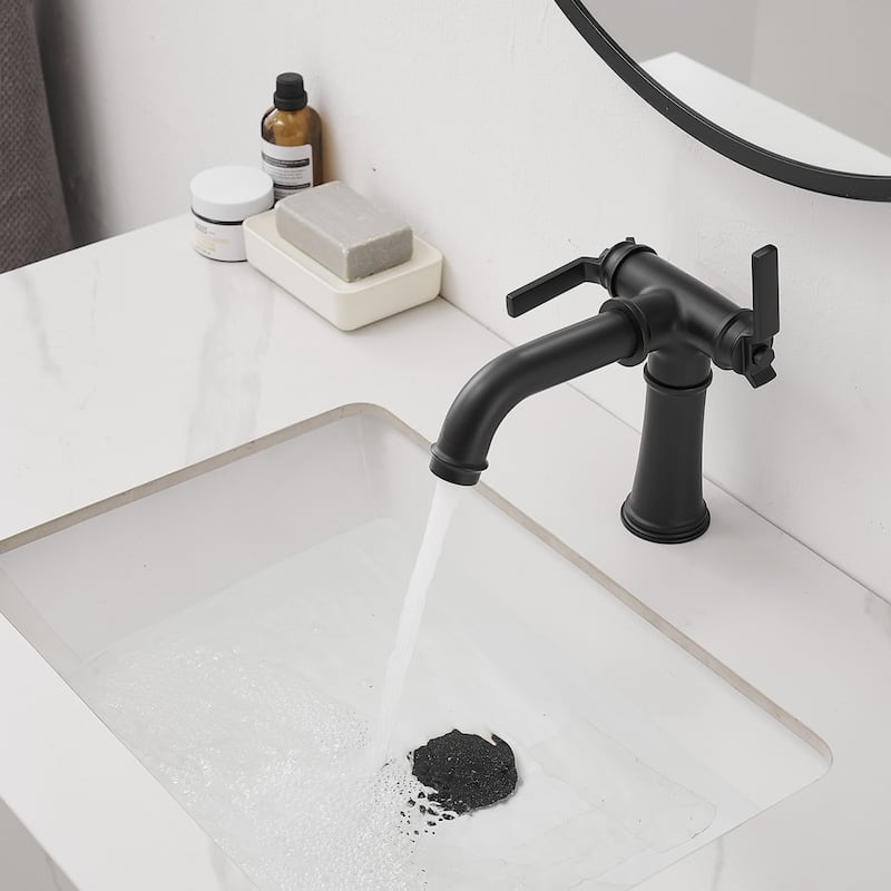 Industrial Style Two Handle Bathroom Faucet