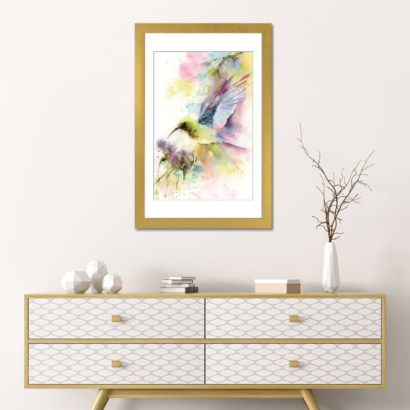 iCanvas "Hummingbird In Pastel Colors" by Sophie Rodionov