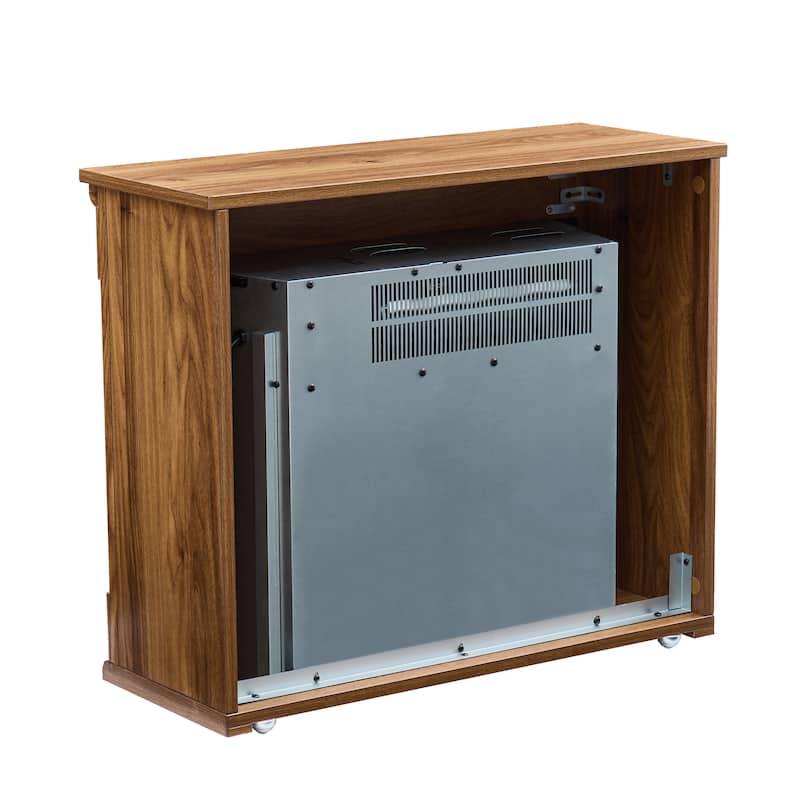 28 Inch TV Media Entertainment Center With Electric Fireplace