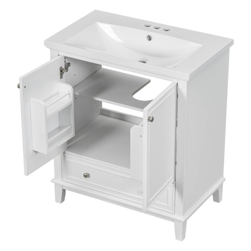 30" Bathroom Vanity with Solid Frame and MDF Board