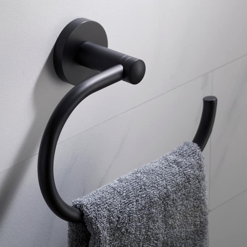 Kraus Elie 7-15/16" Wall Mounted Towel Ring - Matte Black