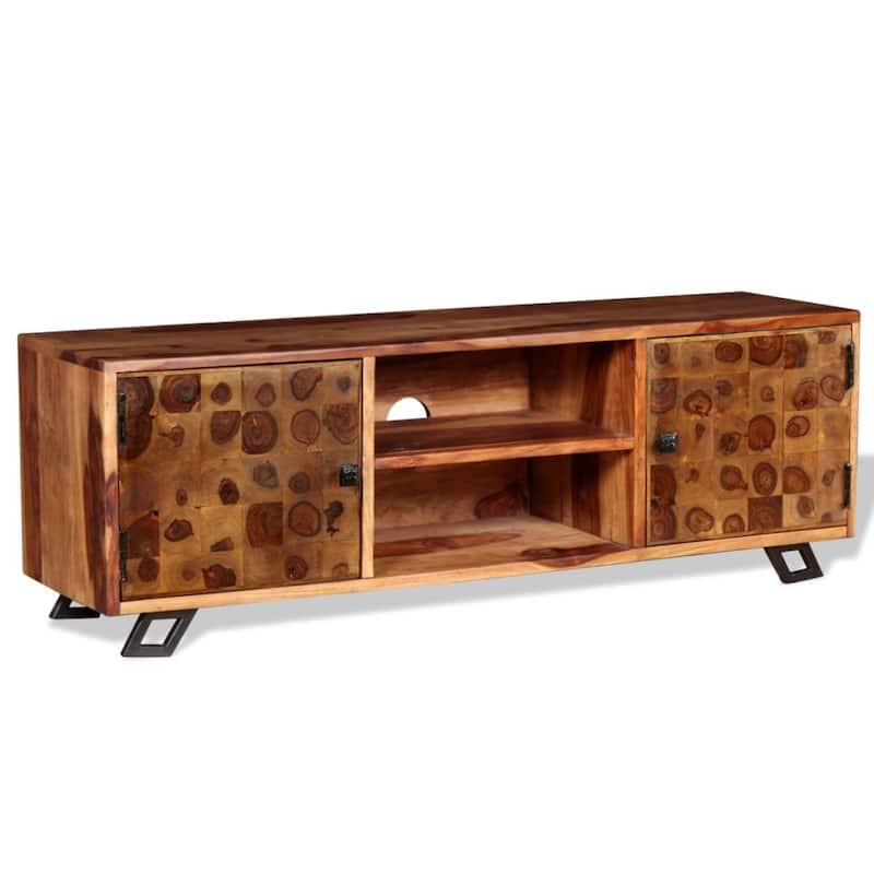 vidaXL TV Stand Solid Wood Sheesham 47.2"x11.8"x15.7" - 47.2" x 11.8" x 15.7"