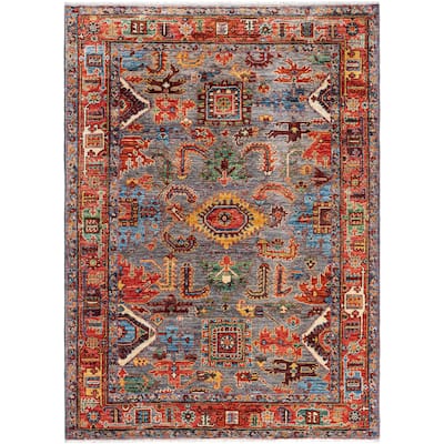 Serapi One-of-a-Kind Hand-Knotted Area Rug - Gray - 4' 2" x 5' 10"