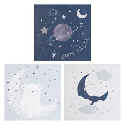 Sammy & Lou Bearly Dreaming 3 Pack Canvas Wall Art