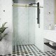 preview thumbnail 51 of 57, VIGO Elan E-class Shower Door with Clear Glass 3L x 48W x 76H - Matte Gold