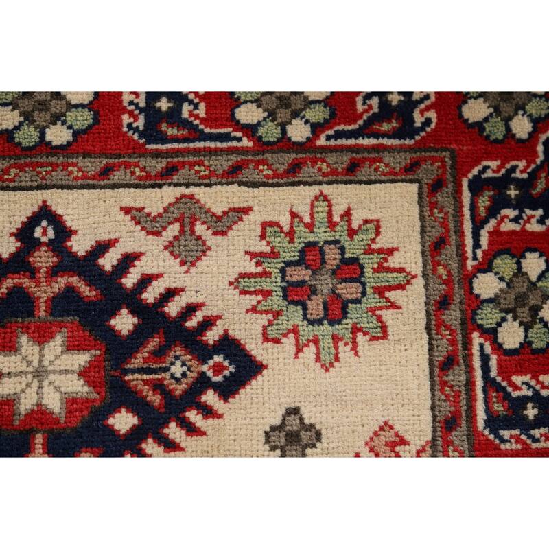 Kazak Oriental Foyer Rug Hand-Knotted Wool Carpet - 2'10" x 4'5"