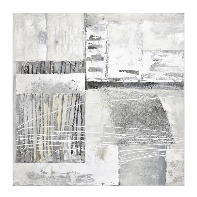 Elk Home Pavement White Fabric 40 Inch Wide Wall Art