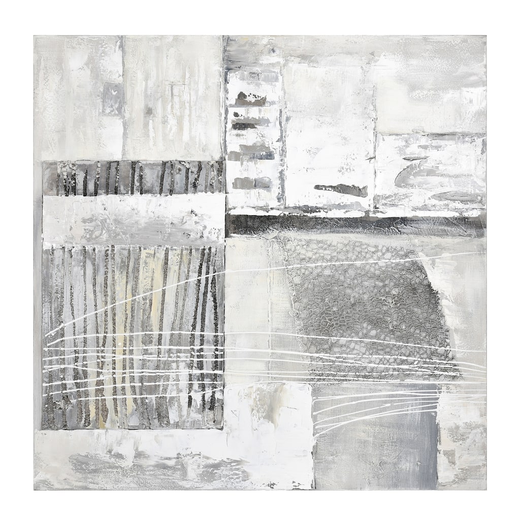 Elk Home Pavement White Fabric 40 Inch Wide Wall Art