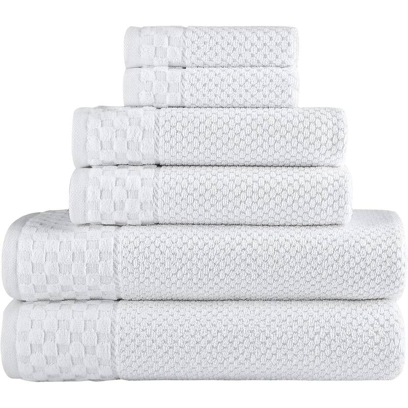 Boston Towel Collection Turkish Cotton Luxury and Soft 2 Large Bath Towels, 2 Washcloths and 2 Hand Towels (Set of 6)