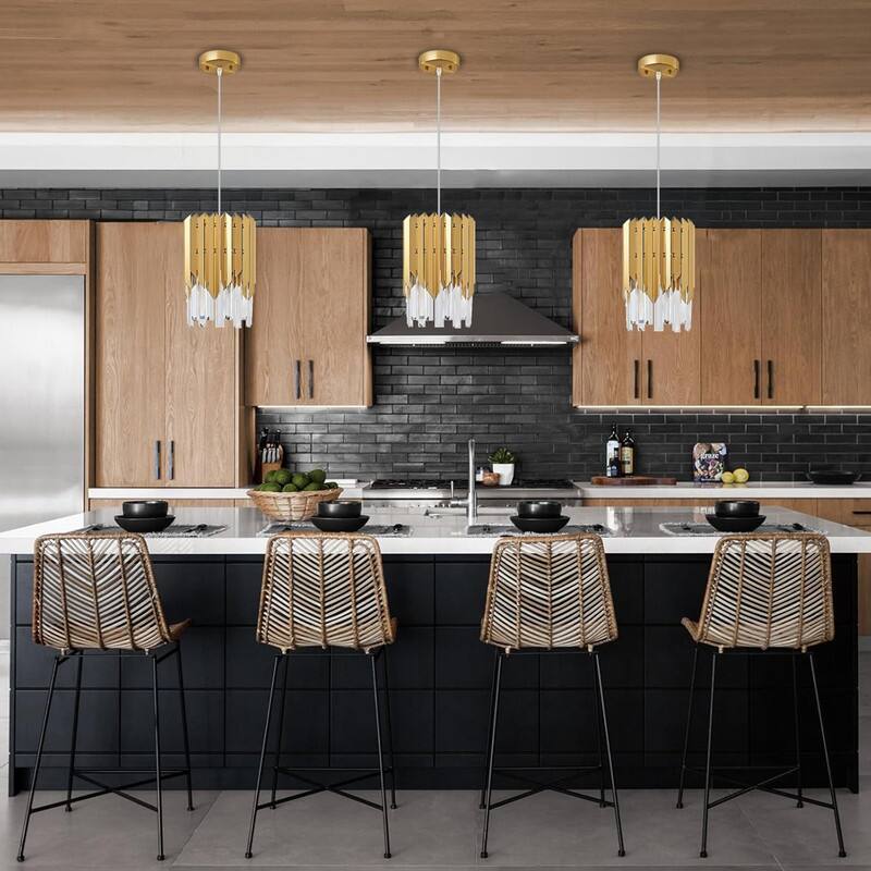 12” Bulb chandelier metalgold dining lights metal pendant lights