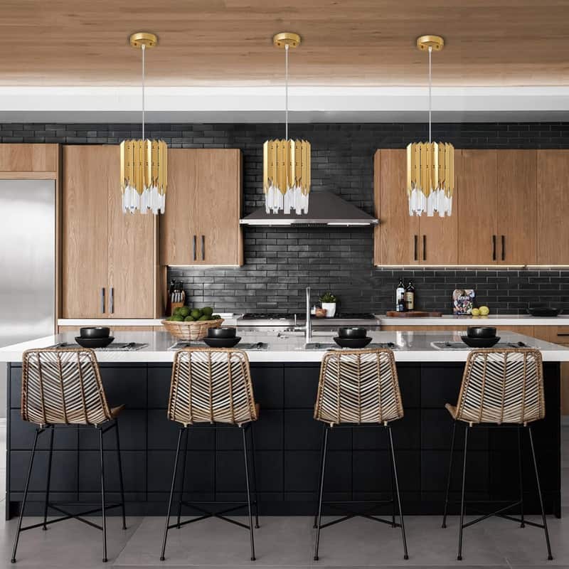 12” Bulb chandelier metalgold dining lights metal pendant lights