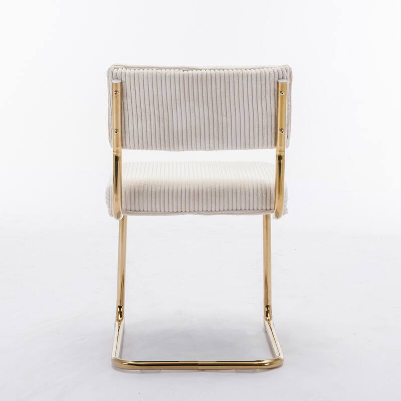 Set of 2 Modern Upholstered Accent Armless Tufted Dining Chairs