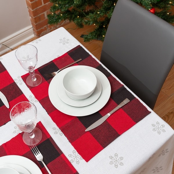 Fabstyles Buffalo Check High Quality Cotton Placemats Set Of 4 13 X19 Overstock 32959909