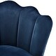 preview thumbnail 16 of 35, Angela Black and Gold Metal Leg Velvet Seashell Accent Chair (Set of 2) by iNSPIRE Q Bold