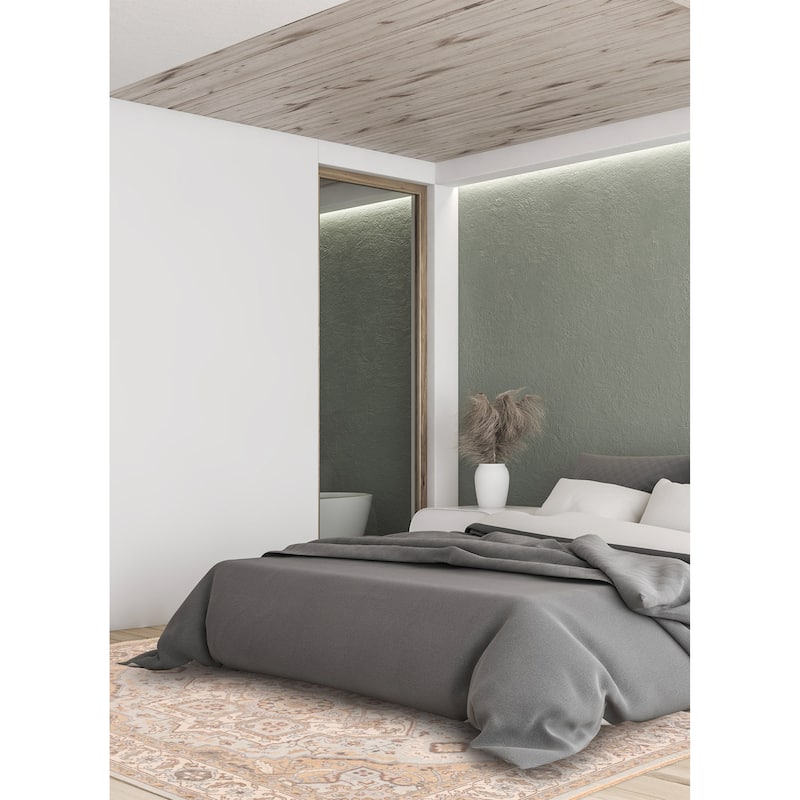 ECARPETGALLERY Hand-knotted Jules Serapi Light Blue Wool Rug - 7'10 x 10'2