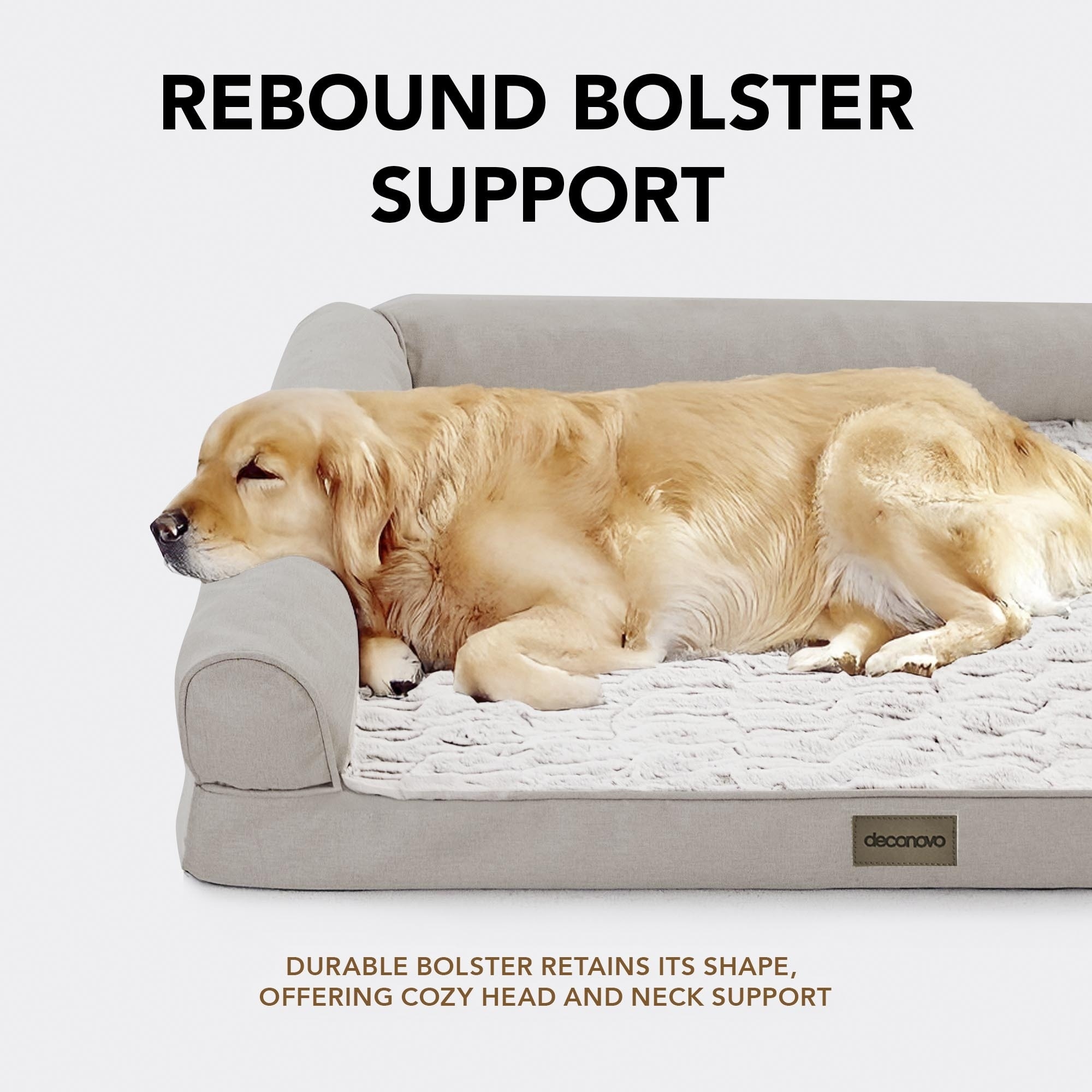 Deconovo Orthopedic Waterproof Dog Sofa Bed with Velvet Cover