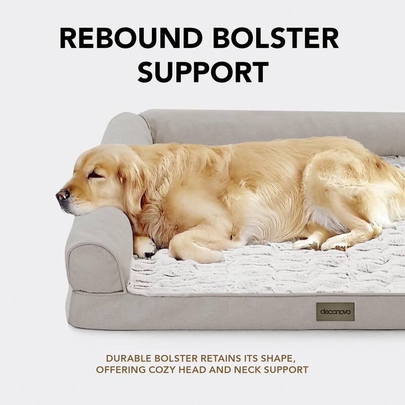 Deconovo Orthopedic Waterproof Dog Sofa Bed with Velvet Cover