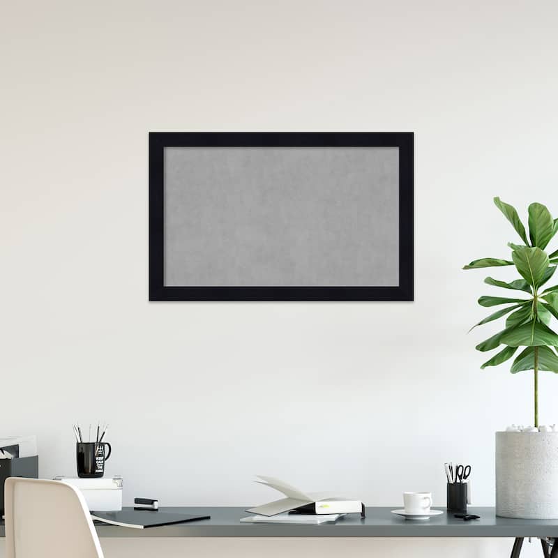 Amanti Art Shiplap Navy Framed Magnetic Board