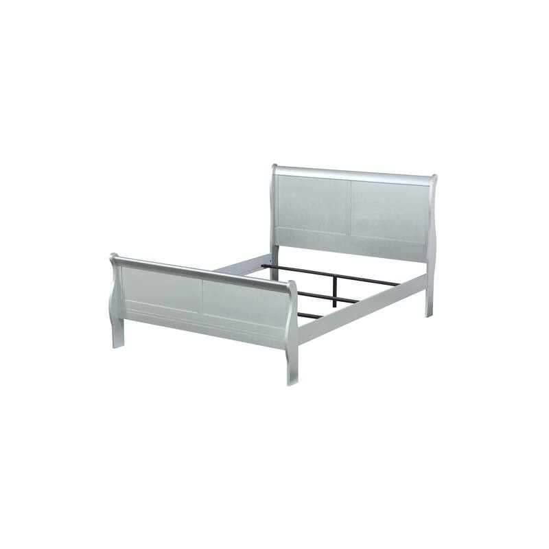 Transitional Solid Wood Bed with Strong Slat Support