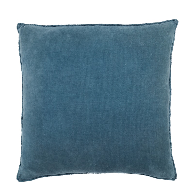 Rouen Solid Pillow - 26"X26" Down Fill - Blue