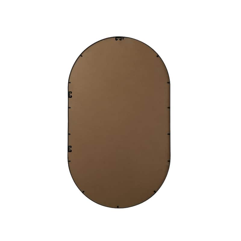 Indigo Home Metal Frame Oval Mirror 36x60 Inch