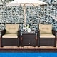 preview thumbnail 1 of 81, Costway 3PCS Patio Rattan Furniture Set Cushioned Conversation Set - See Details
