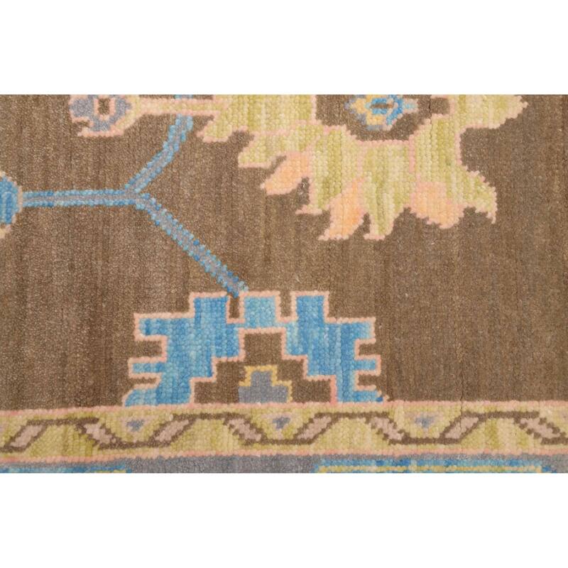 ECARPETGALLERY Hand-knotted Modern Oushak Brown Wool Rug - 7'11 x 9'11