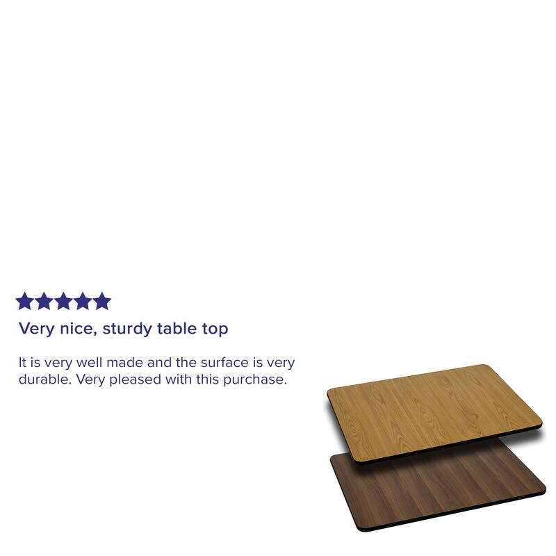 24'' x 42'' Rectangular Table Top with Reversible Laminate Top