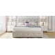 preview thumbnail 1 of 49, Upholstered Platform Bed with Drawers and Trundle, Queen Size, Linen Fabric, for Bedroom