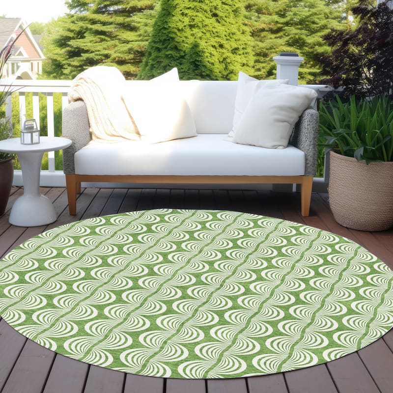 Machine Washable Indoor/ Outdoor Contemporary Chantille Rug