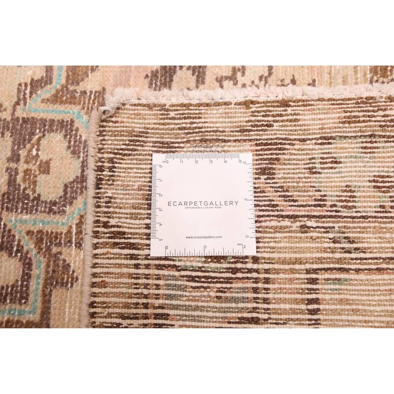 ECARPETGALLERY Hand-knotted Antalya Vintage Beige Wool Rug - 3'3 x 4'9