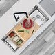 preview thumbnail 32 of 30, STYLISH 45 inch Stainless Steel 16G Workstation Undermount Kitchen Sink - Brushed Stainless Steel - 45" x 19" x 10"