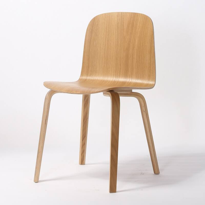 (Set of 2) ELSA Modern Wood Dining Side Chairs